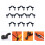 50Pcs Nylon Bungee Deck Loop Tie Down Pad Eye Kit for Kayak Black 4