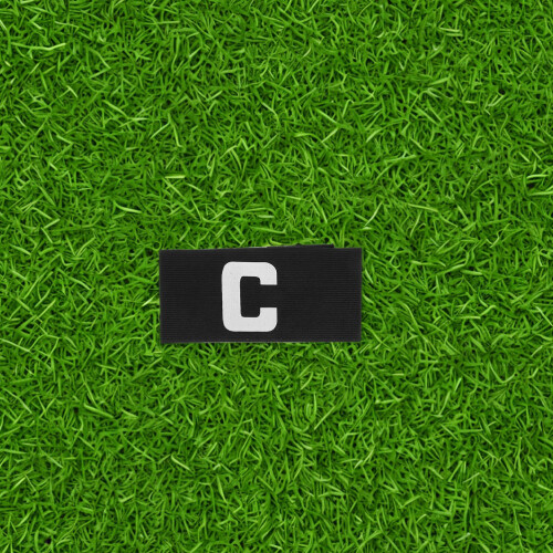 2Pièces Brassards De Football Noir Nylon Élastique Ajustable 2