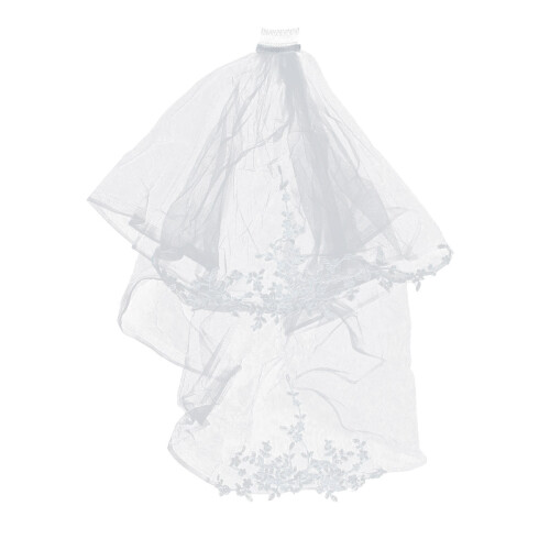 Wedding Veil Cathedral Crème Wit 1 Set