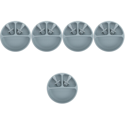5 Sets Silicone Gedeelde Schotel 1