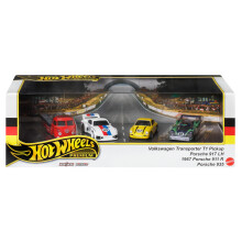 Hot Wheels Premium Collector Set Porsche Rennsport Mini Years Old And Hrt54 - [4 Cars] [3 Up]
