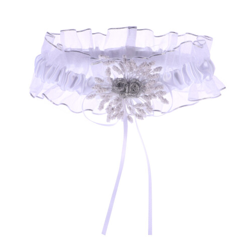 -Satin Brautstrumpfband -Accessoires Mit