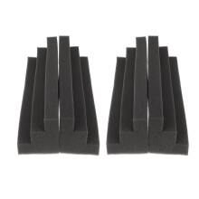 Acoustic Sponge Panelen Wedge Zwart 4 Stuks Voor Podcasts