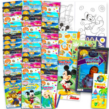 (48 PACK) Grab & Go-Spielpakete fr Kinder, Malbcher mit Malutensilien, groes Partygeschenk-Set fr Kinder Superhelden-Prinzessinnen-Cartoon-Figu