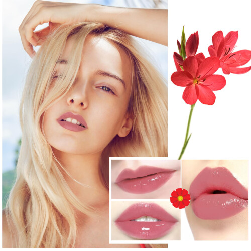 1 Πακέτο Κρυστάλλινο Λουλούδι Jelly Lipstick,Μαγικό Χρώμα Διάρκειας 1