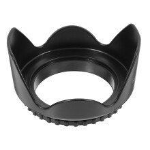 Black Dslr Lens Hood 52Mm Plastic Protects Camera Lens