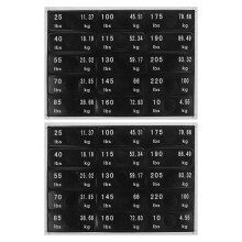 2 Sets Gegengewichtsblock Aufkleber Fitnessgerät Kennzeichnung