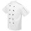 Männer Kochjacke Weiß Polyester Kurzarm 1 Satz 7