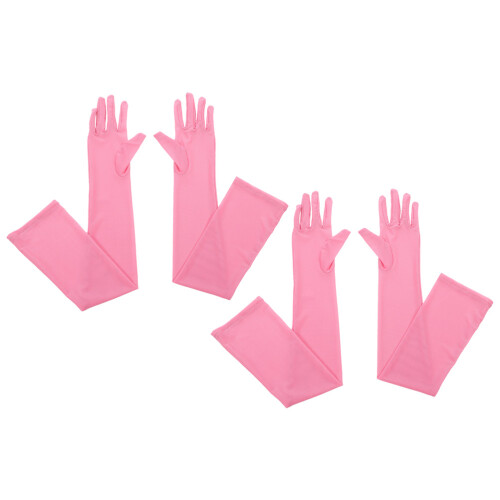 2 Paar Lange Ellenbogenhandschuhe Brautkleid Dekorieren Polyester