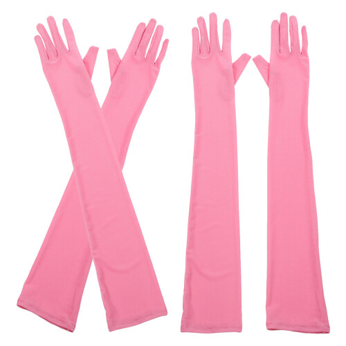 2 Paar Lange Ellenbogenhandschuhe Brautkleid Dekorieren Polyester 1