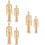 6 Stuks Onafgewerkte Mannequin Peg Voor 9