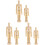 6 Stuks Onafgewerkte Mannequin Peg Voor 4