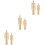 6 Stuks Onafgewerkte Mannequin Peg Voor 7