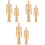 6 Stuks Onafgewerkte Mannequin Peg Voor 5