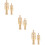 6 Stuks Onafgewerkte Mannequin Peg Voor 11
