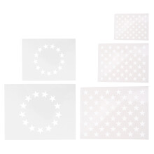 5pcs Drawing American Flag Stencils Set For Paper Wood Fabric Wall