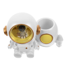 4Stück Astronaut Stiftehalter Harz Mit Led Lichteffekt