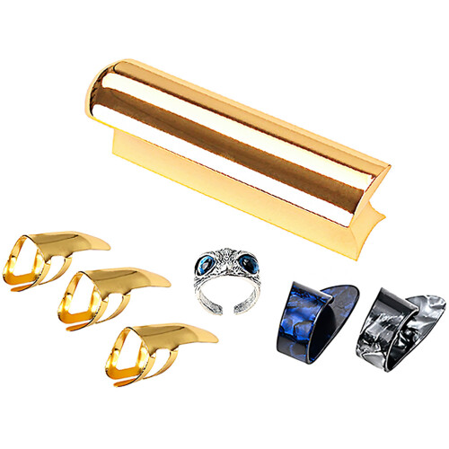 Guitar Pick Kit Finger Protector Halter Slide Tonstab Golden 1