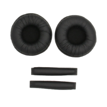 1 Pair Headphone Ear Pads and Headband for Sennheiser PX100/200/100-II Black