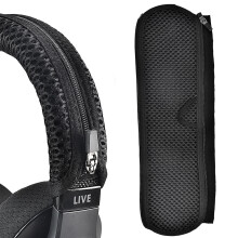 Polyester Kopfbügelbezug für Kopfhörer – Schwarz 30x8x0.5cm, kompatibel mit Sony WH-1000XM5, JBL Tune/Live, Marshall-Serie Black