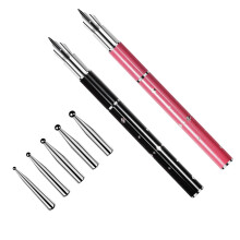 2Stk Maniküre Set Mit 5 Köpfen Für Nagellackieren Pink+Schwarz