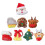 24 Weihnachtsstyle Haargummis Elastische Halter 1