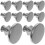 10er Pack Moderne Dekorative Silberne Vorhang Halteclips 1