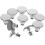 10er Pack Moderne Dekorative Silberne Vorhang Halteclips 9