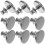 10er Pack Moderne Dekorative Silberne Vorhang Halteclips 5
