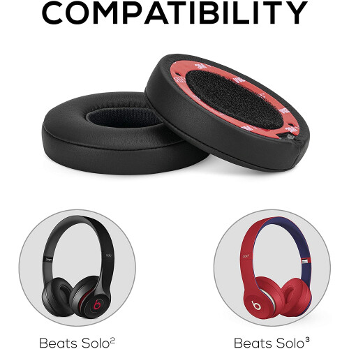 Ear Pads compatible with Beats Solo 2/3 Black 1 Pair 1