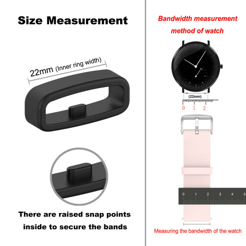 Schlaufe für 22 mm Uhrenarmband 10er-Pack Black 1