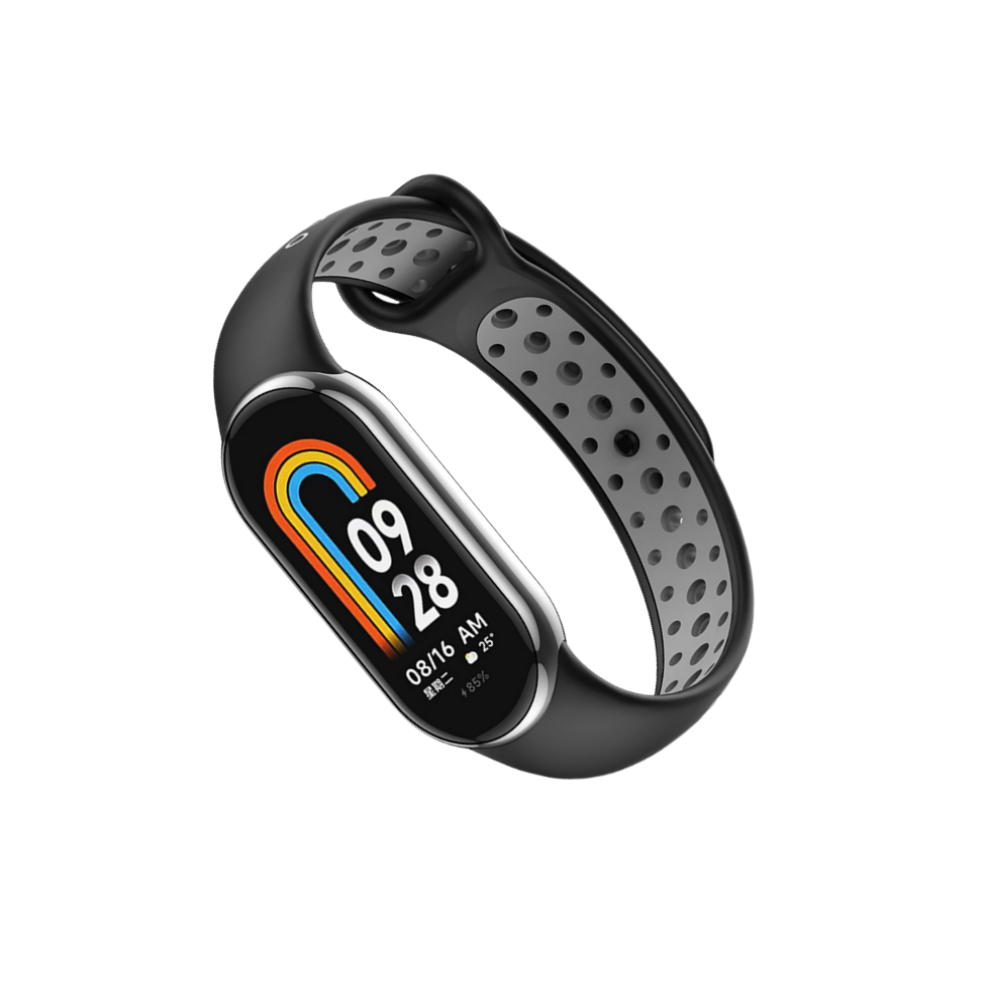 Breathable Tpu Replacement Wristband For Xiaomi Band 8/9 + Black/Grey 7314280655021