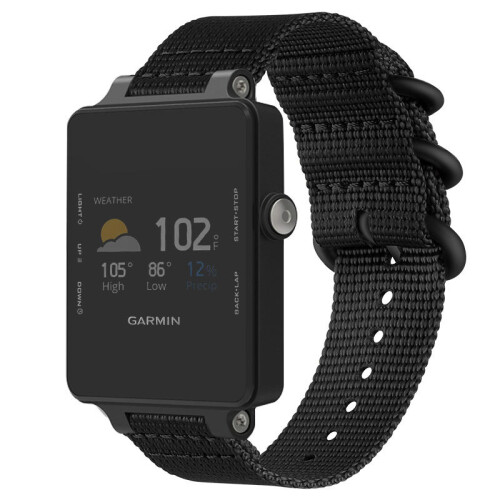 Nylon Watch Strap for Garmin Vivoactive Acetate Black