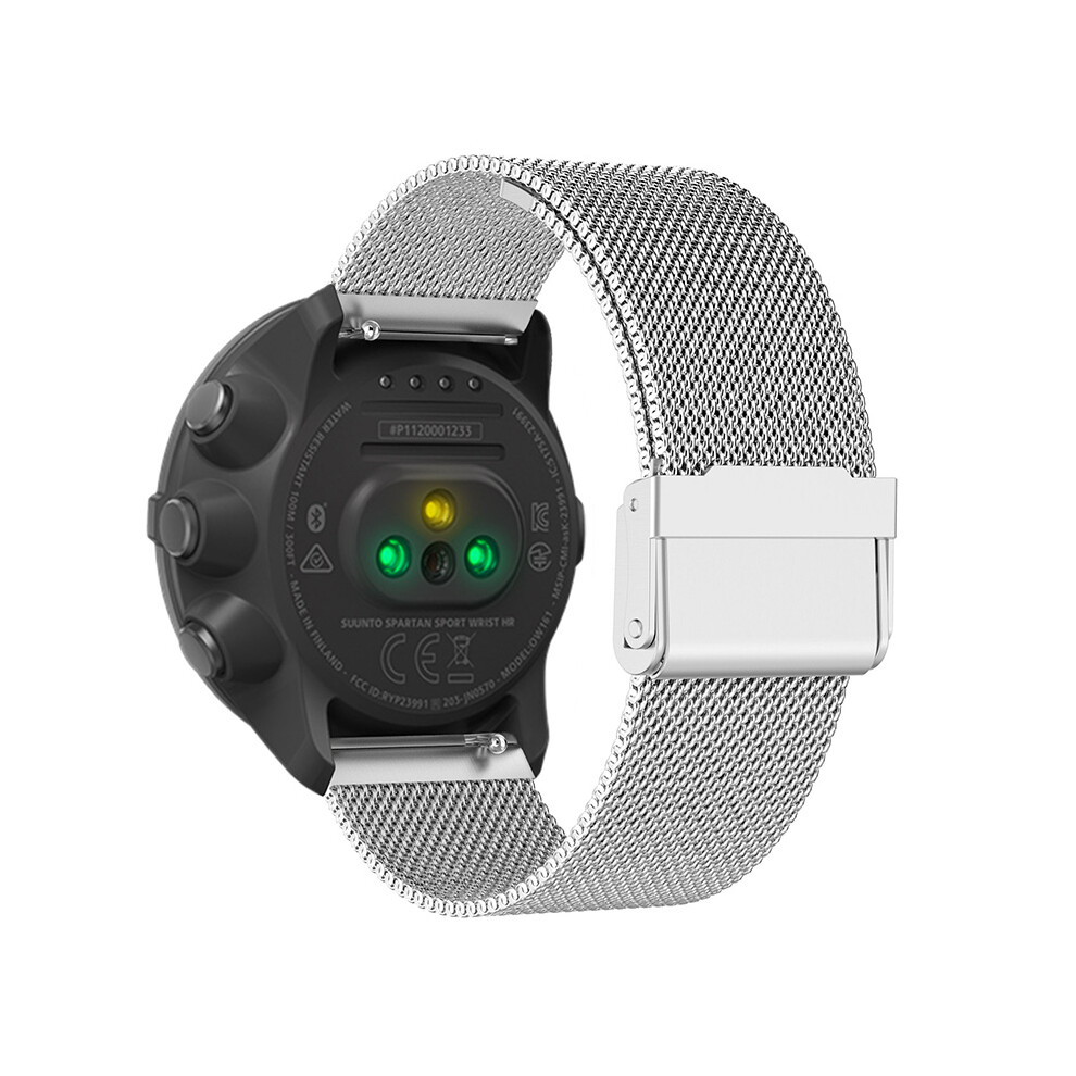 Stainless Steel Watch Strap For Suunto 9 Baro/7/D5/Spartan 24 Mm Silver 7314280577583