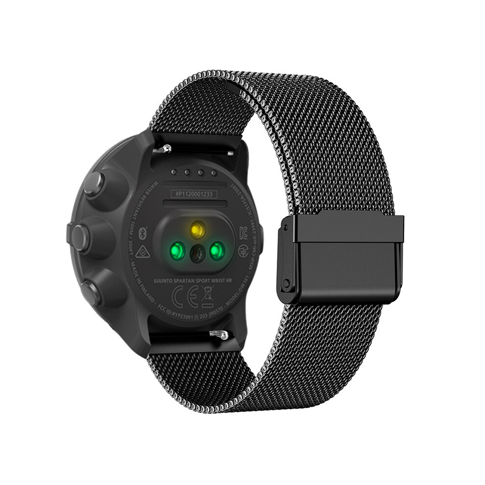 Stainless Steel Watch Strap For Suunto 9 Baro/7/D5/Spartan 24 Mm Black 7314280720552