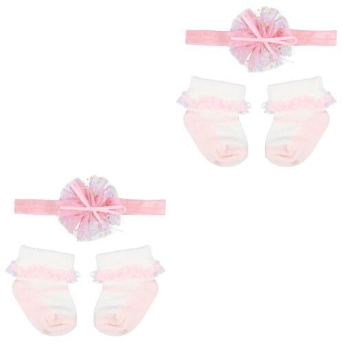 2 Sets En Haarband Set Katoen Pasgeboren Schattig 2