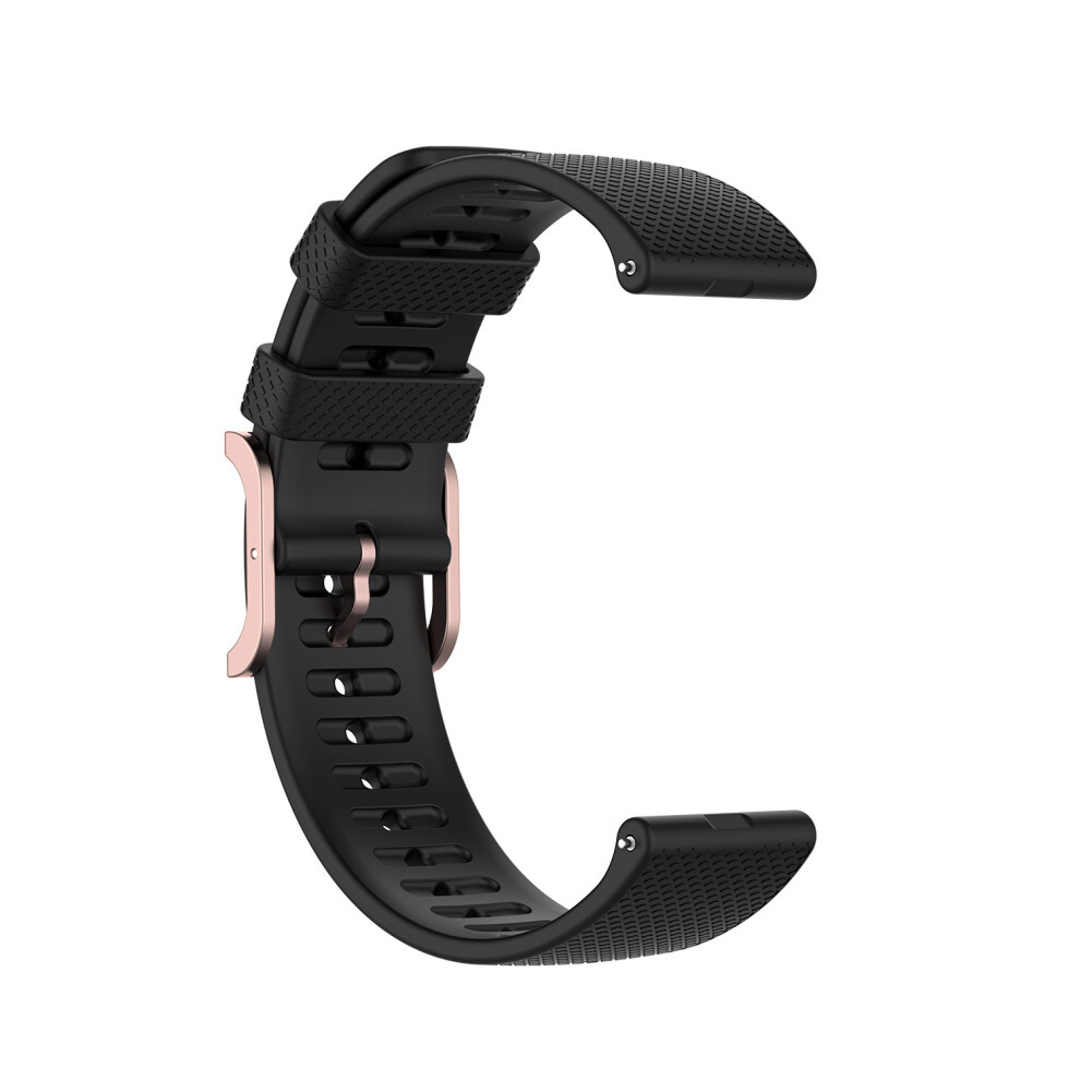 Silicone Watch Strap For Polar Pacer/Ignite/Vantage M2 22 Mm Black 7314280940714