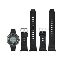 Schwarzes und silbernes Uhrenarmband für Casio PRG-130Y/PAW/PRW-1500
