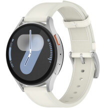 Oryginalny skórzany pasek do zegarka Samsung Watch 4 5 6 7 White