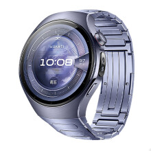 Cinturino in lega di titanio compatibile con HUAWEI WATCH5, 18.3cm, chiusura pieghevole Purple 46 mm