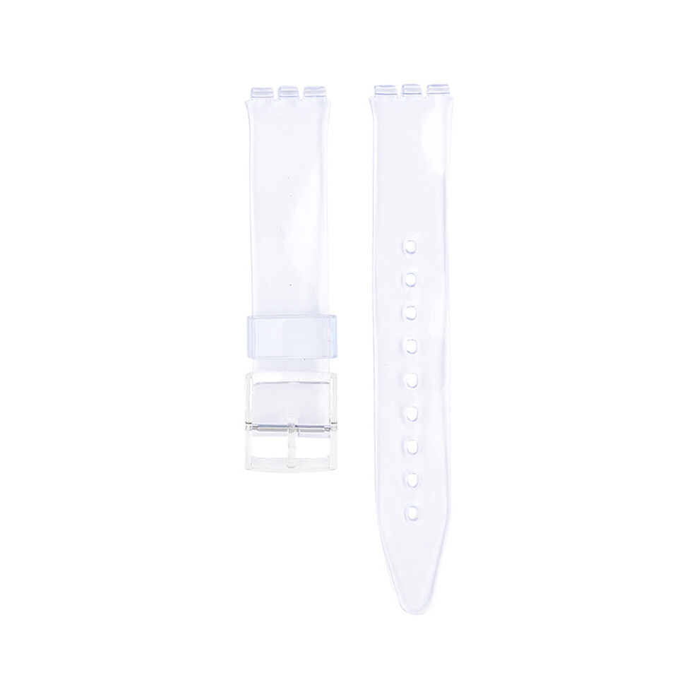 Pvc Replacement Watch Band For Swatch Transparent 17 Mm Blue 7314280772155