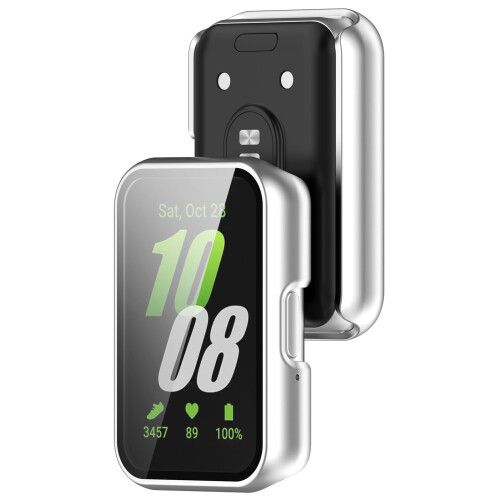 Θήκη PC + Προστατευτικό Οθόνης από Γυαλί για Samsung Galaxy Fit3 (SM-R390) - Ασημί 1