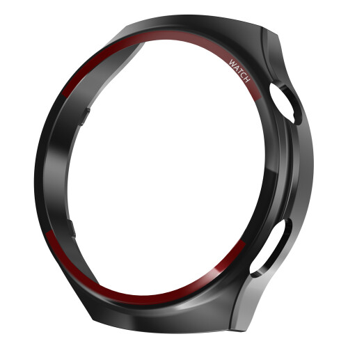 Θήκη PC Openwork για Huawei Watch 4 Pro (Earth, Mars, Jupiter) με Δωρεάν Προστατευτικό Υγρού Τζελ - Μαύρη