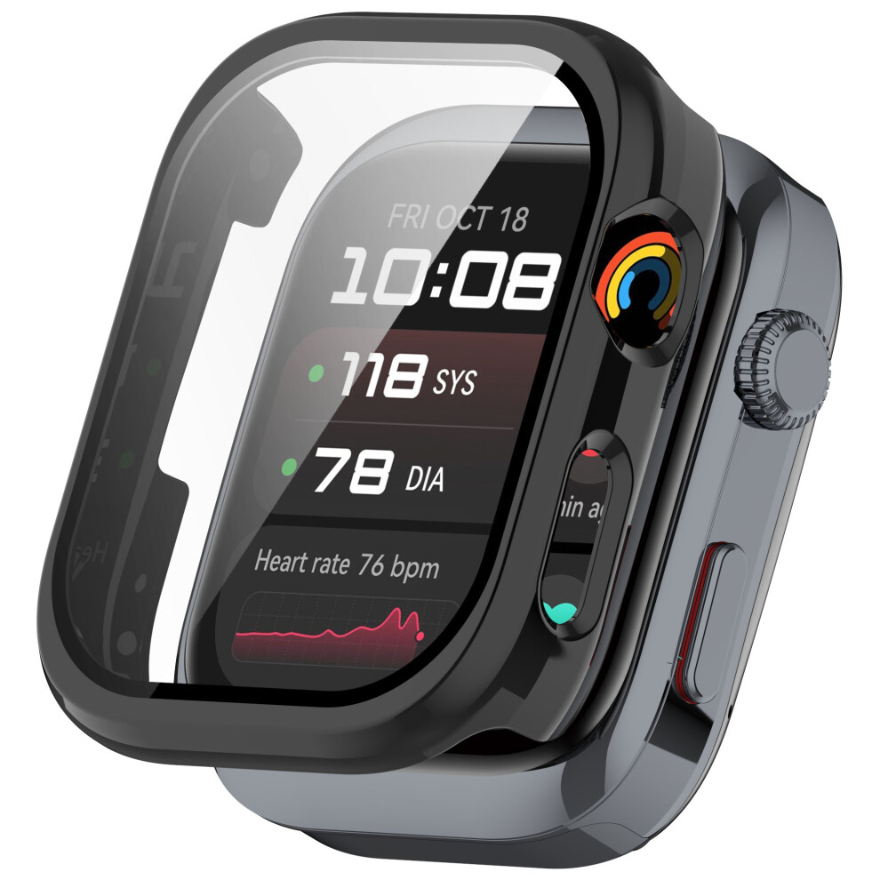 Protective Case For Huawei Watch D2, Tempered Glass Screen Protector Black 7314280892013
