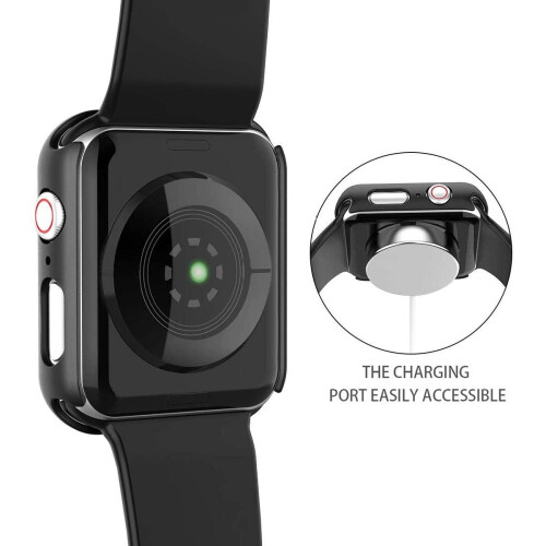 Θήκη PC + Tempered Glass για Apple Watch - 44/45mm - Προστασία οθόνης 1