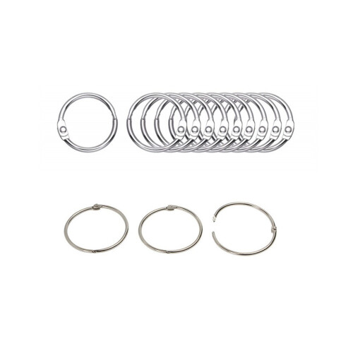 Gardinenringe / Metallringe 10 Stk. Silver 15 mm