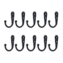 Wandhaken mit Schrauben 10er-Pack Black