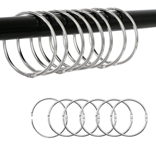 Öffenbare DIY Ringe / Gardinenringe 30 Stk. Silver 60 mm