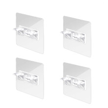 Selbstklebende Regalstützen – Halterungen für Regale im 4er-Pack Transparent
