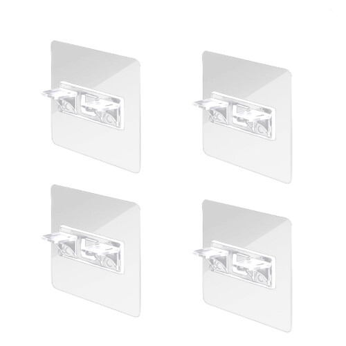 Cupboard Cabinet Shelf Support Nails 4-Pack Transparent